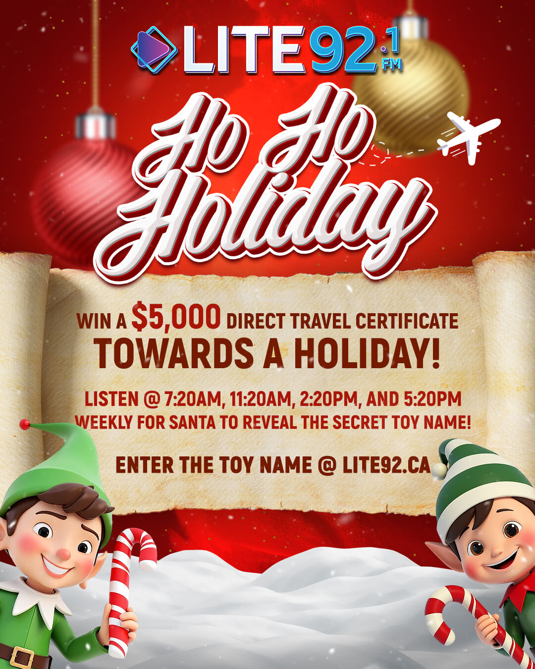 Holiday contest promo graphic
